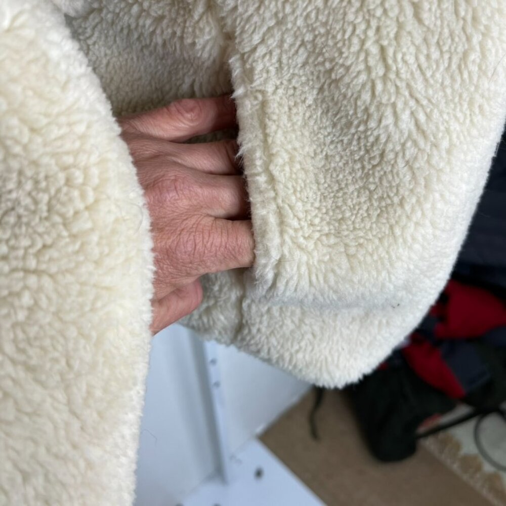 Brixton Sherpa Reversible‎ Insulated Jacket Cream Olive M Cozy Gorpcore Neutral - Picture 15 of 16